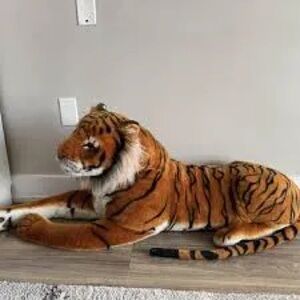 Wildlife-Inspired Tiger Plush Decor